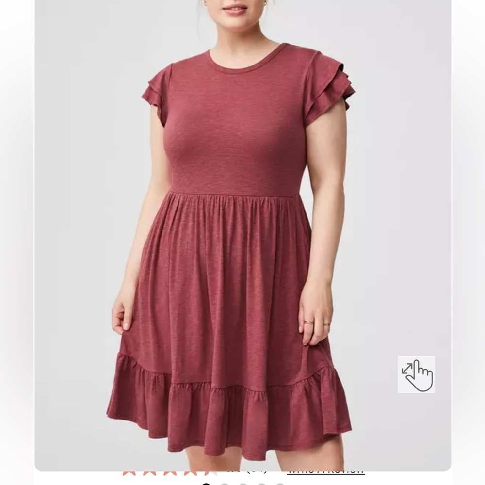 Double Ruffle Sleeve Mini Dress - Picture 2 of 8